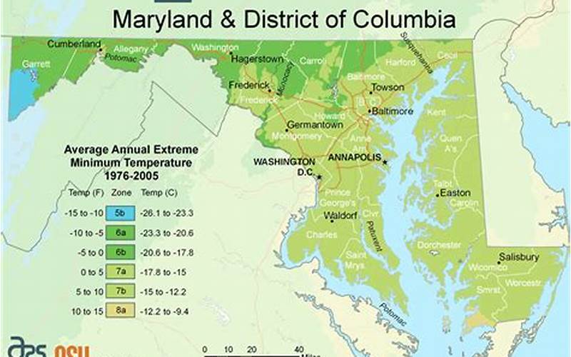 Maryland Map Planting Zones