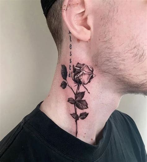 Masculine Neck Tattoo