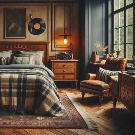 Masculine patterns and motifs for bedroom