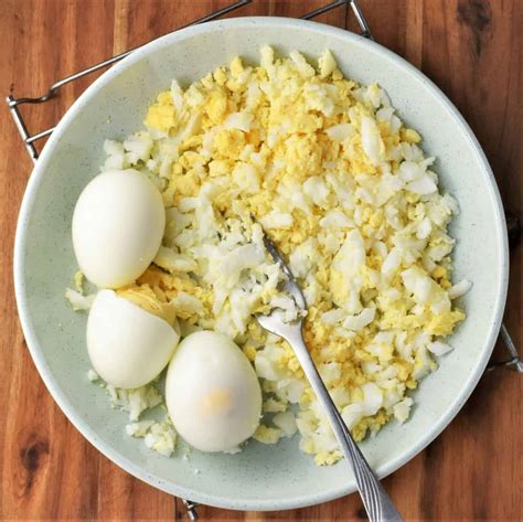 Mash egg yolks
