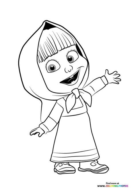 Masha Bear Coloring Pages