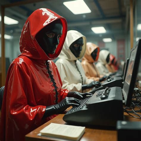 Masked Mute Character Dressed In A Diamond Pattern