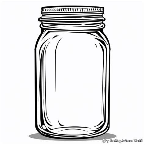 Mason Jar Coloring Page