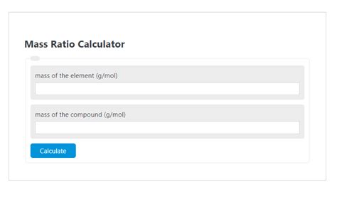 Mass Ratio Calculator