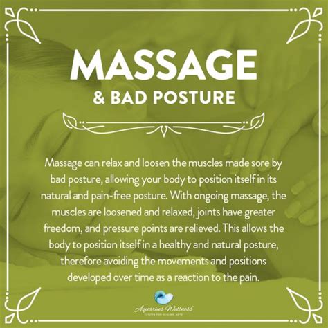 Massage For Bad Posture