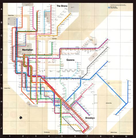 MASSIMO VIGNELLI. New York City Subway Map. 1972. Vignelli, Nyc