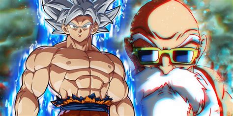 Master Roshi in Ultra Instinct form from Dragon Ball anime series