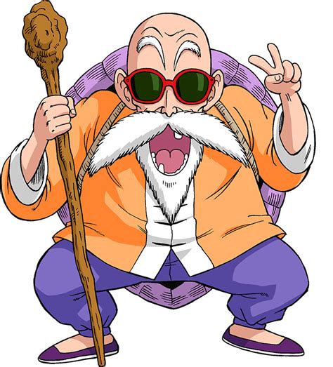 Master Roshi laughing from Dragon Ball anime series