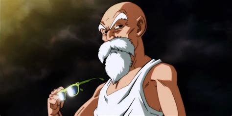 Master Roshi with a serious expression from Dragon Ball anime series