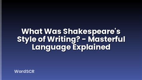 Masterful Use of Language