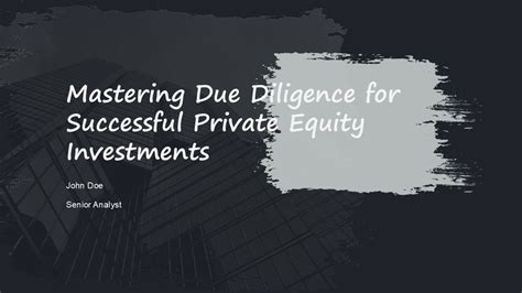 Mastering Due Diligence