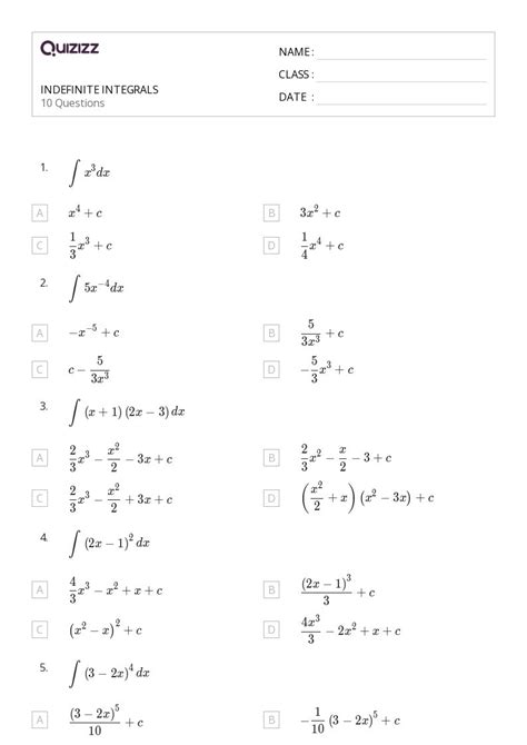 Mastering Integrals Typical Calculus Questions