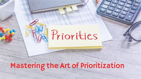 Mastering the Art of Prioritization