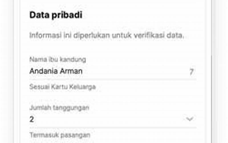 Masukkan Data Pribadi