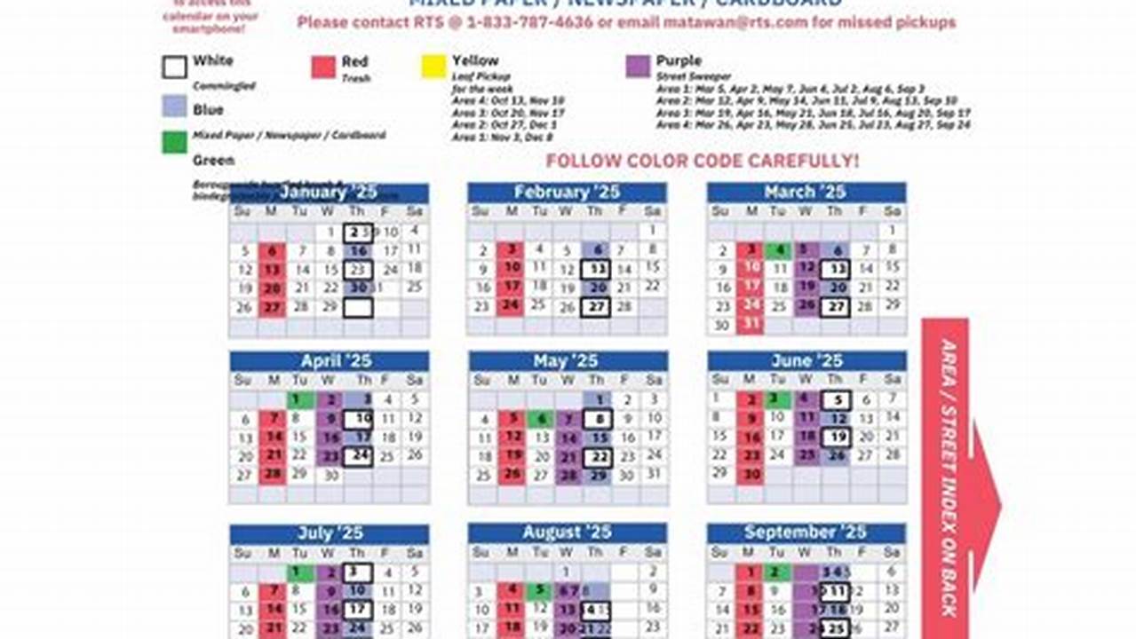 Matawan Recycling Calendar 2025