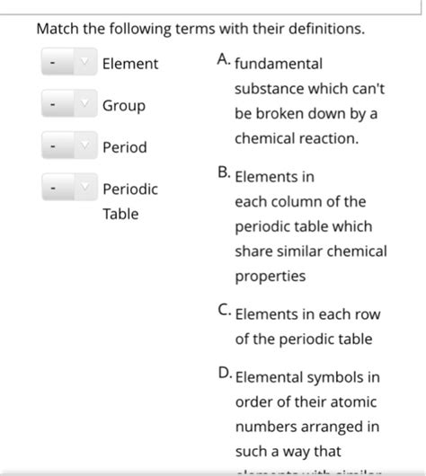 Match Made in Vocabulary Heaven: Unfurling the Meanings with Match The Following Terms With Their Definitions