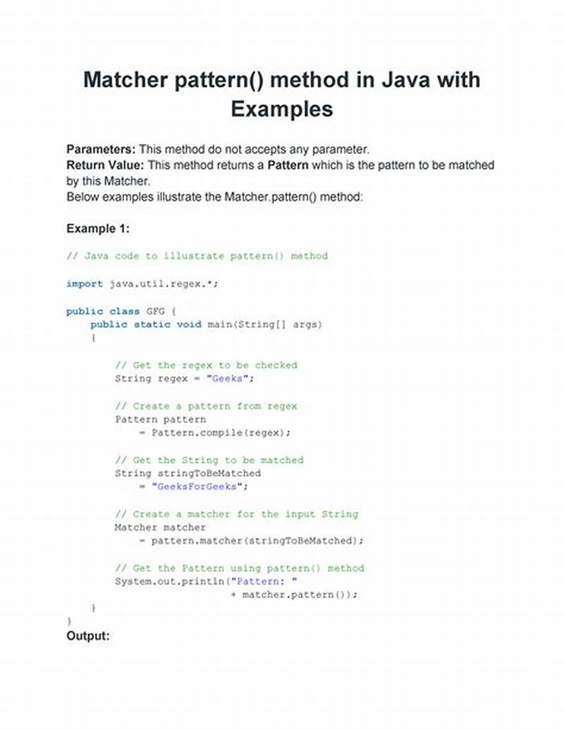 Matcher And Pattern In Java With Example