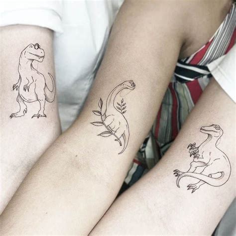 Matching Dinosaur Tattoos