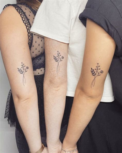 Matching Flower Tattoos