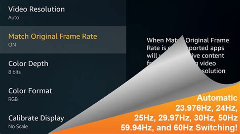 Matching Frame Rates to Refresh Rate