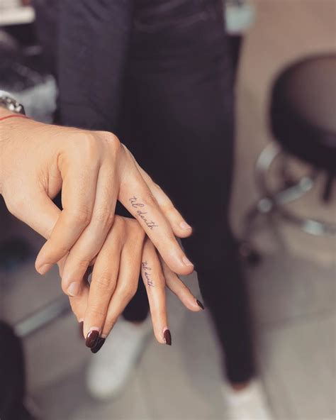 Matching Tattoos For Married Couples On Finger