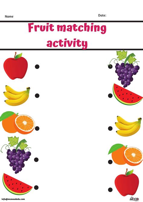 Matching Worksheets Preschool