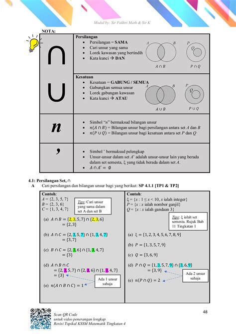 Matematik Set Tingkatan 4