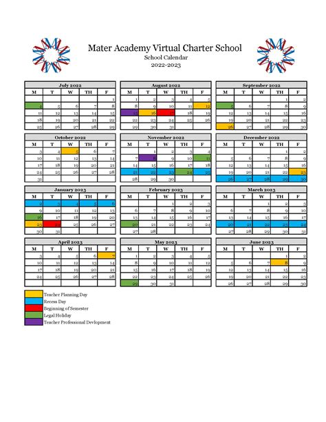 Mater Academy Calendar