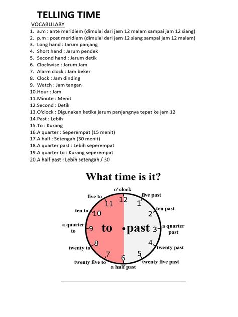 Materi Ajar Telling Time