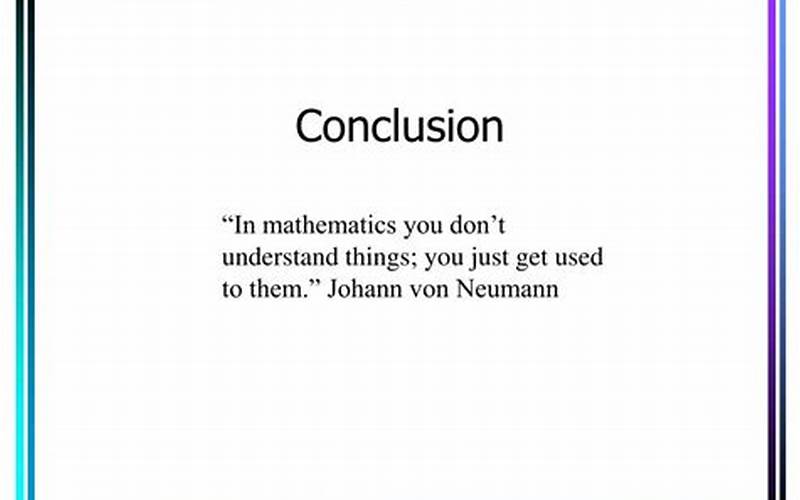 Math Conclusion