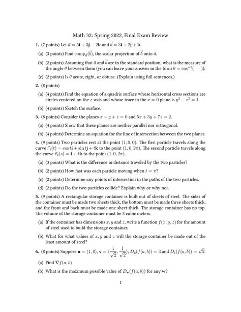 Math 32 - Spring 2013