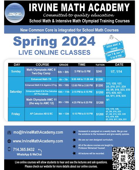 Math 55 Spring 2024 Schedule