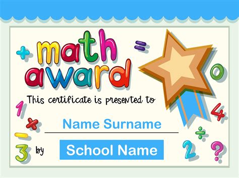 Free Math Award Certificate Templates FREE PRINTABLE TEMPLATES
