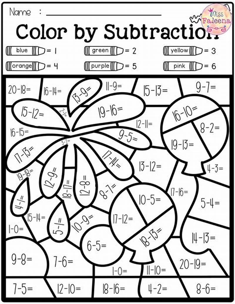 Math Color By Number Printable