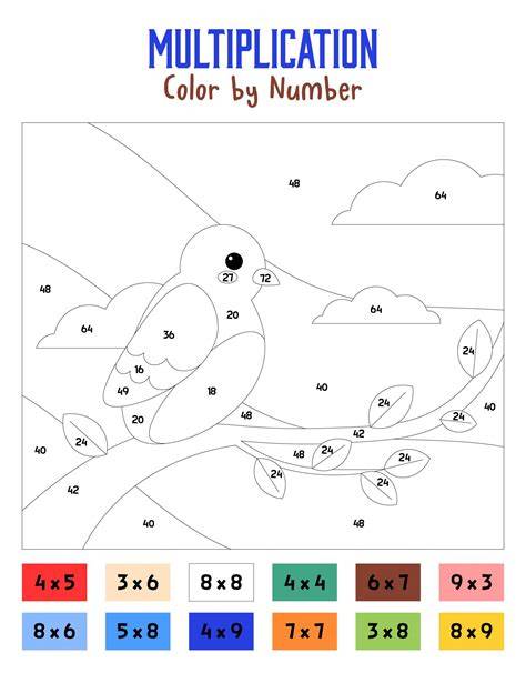 Math Coloring Pages Multiplication