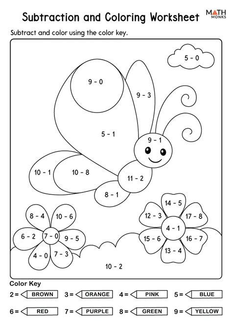 Math Coloring Worksheet For Grade 1