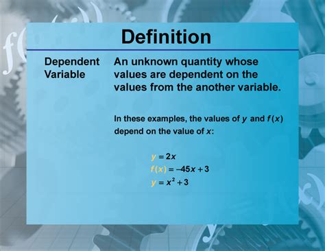 Understanding dependent variable in mathematics: A comprehensive guide.