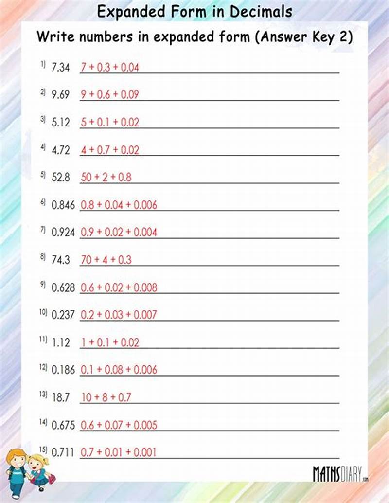 Math Expanded Form With Decimals