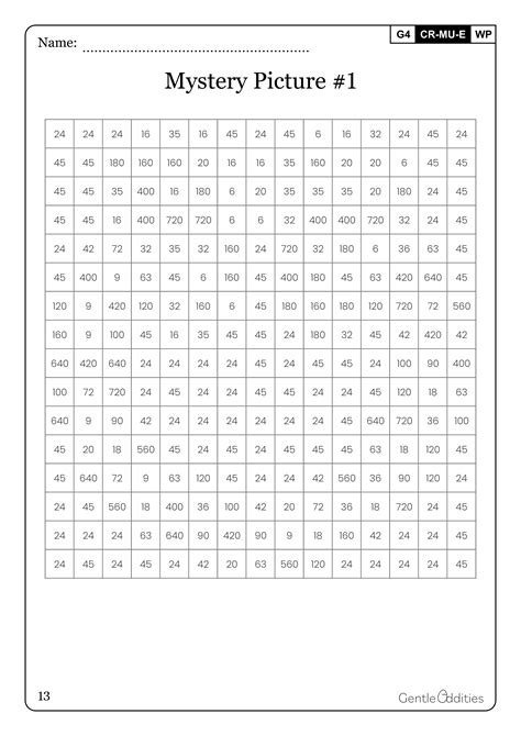 Math Mystery Pictures