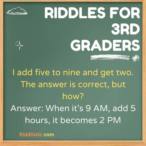 Math Riddles For 3rd Graders
