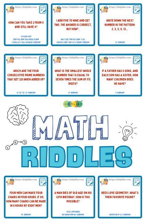 Math Riddles With Answers For Kids