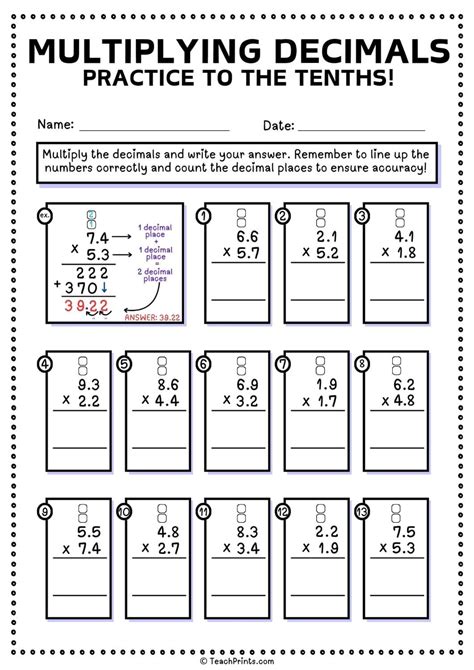 Mathfree Printable Math Worksheets Multiplying And Dividing Decimals