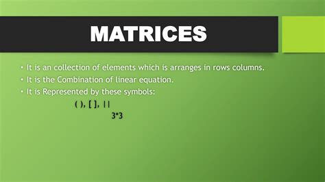 Matrices and Their Applications