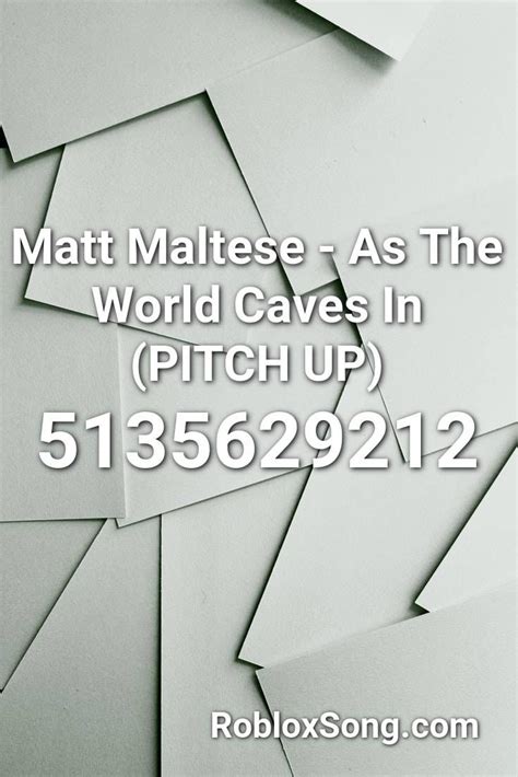 Matt Maltese - As the World Caves In Roblox ID - Roblox music codes