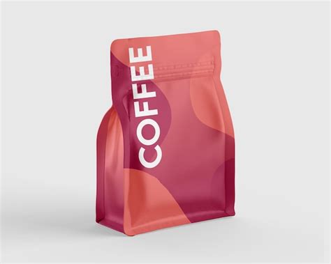 Matte Coffee Bag Mockup Side View