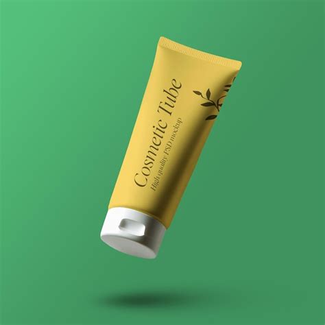 Matte Cosmetic Plastic Tube Mockup