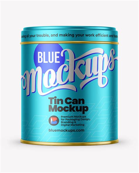 Download Matte Metallic Tin Can Mockup For Crafts