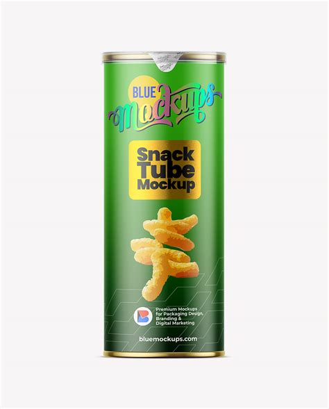 Matte Snack Tube Mockup