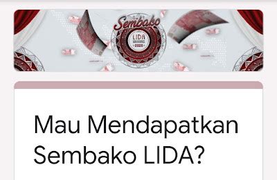 Mau Mendapatkan Sembako Lida Indosiar