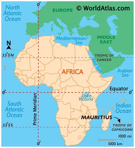 Mauritius On Africa Map